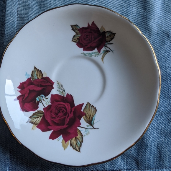 Vintage Anniversary rose bone China vintage teacup set - Picture 8 of 10